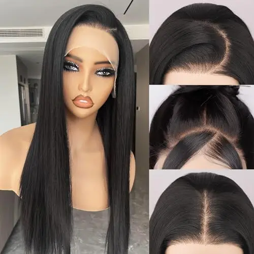 BLL Natural black lace front wig