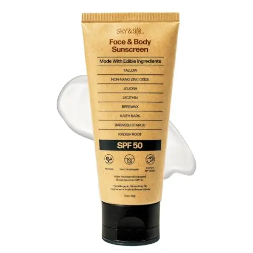 Sky and Sol SPF 50 non-toxic mineral sunscreen with tallow