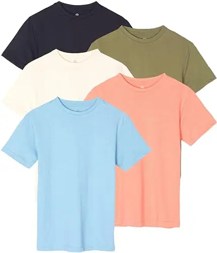 Real Essentials Boys T-Shirt 5-Pack in assorted colors