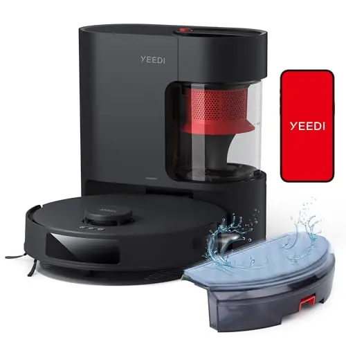 Yeedi C12 PRO Plus black robot vacuum with auto-empty station