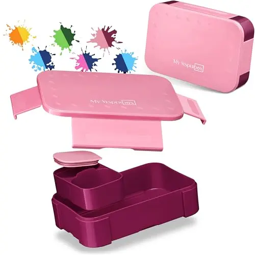 My Vesperbox Lite pink and purple bento lunchbox for kids