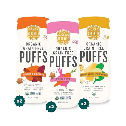 Serenity Kids Grain-Free Baby Puffs variety pack