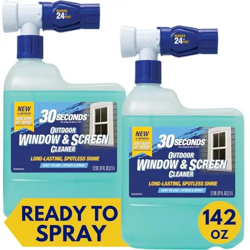 30 SECONDS Outdoor Window & Screen Concentrated Cleaner with hose attachment