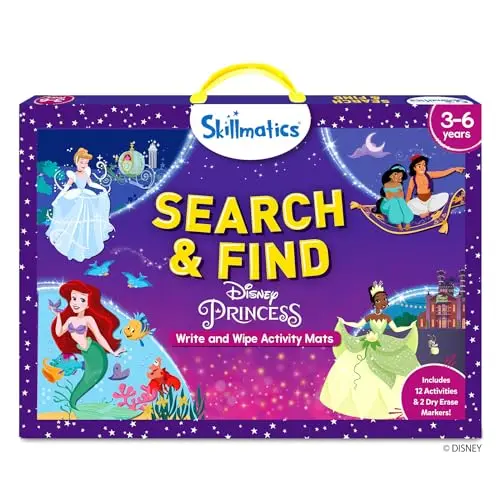 Skillmatics Disney Princess Search and Find educational activity mats for preschool girls