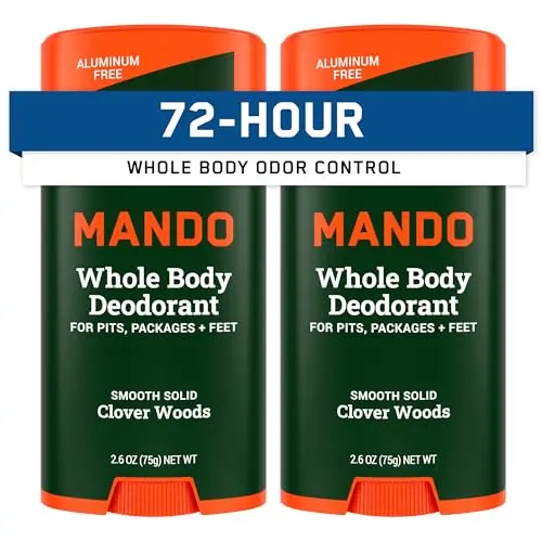 Mando Smooth Solid Stick two-pack in Clover Woods scent