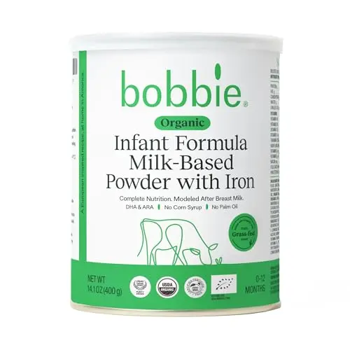 Bobbie Organic Infant Formula powder container