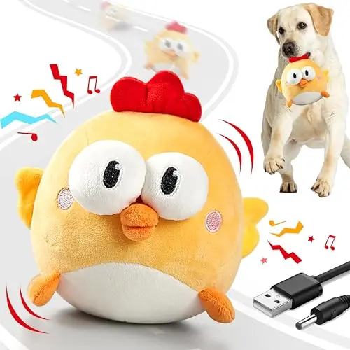 Cute yellow chick plush cover over an interactive bouncing ball