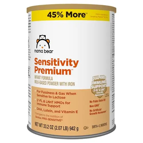 Mama Bear Sensitivity Premium Infant Formula powder container