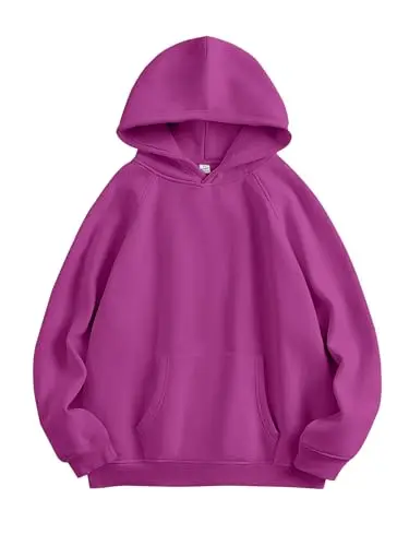 Anrabess oversized crew neck hoodie in purple