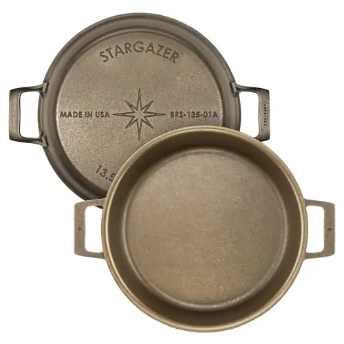 Stargazer 13.5-Inch Cast Iron Skillet in bronze color