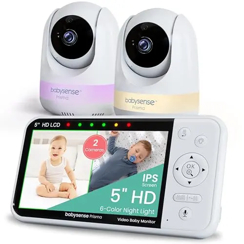 Babysense Prisma baby monitor with colorful night light