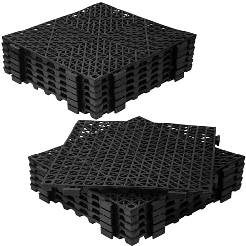 Dingbaayee black drainage interlocking floor tiles