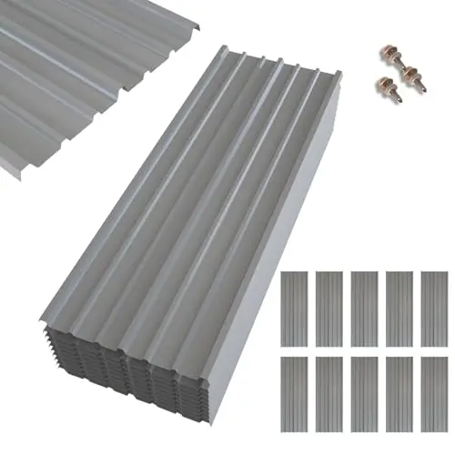 NeatiEase corrugated galvanized steel roofing panels bundle