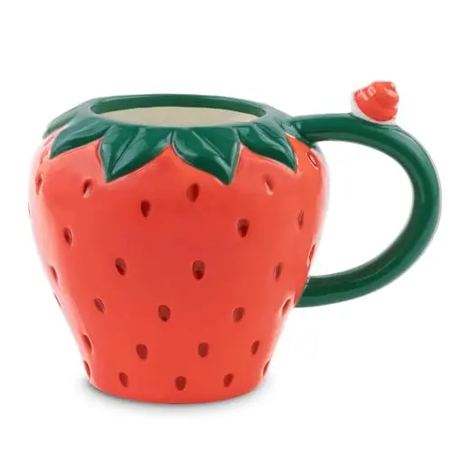 ban.do Strawberry Mug with 3D fruit texture