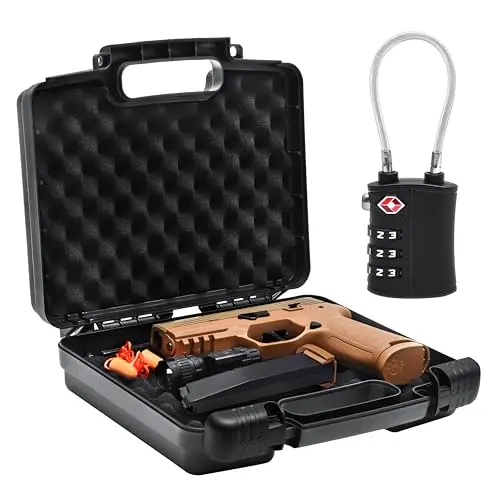 KINGHARDCASE small black hard case for a single 9mm pistol