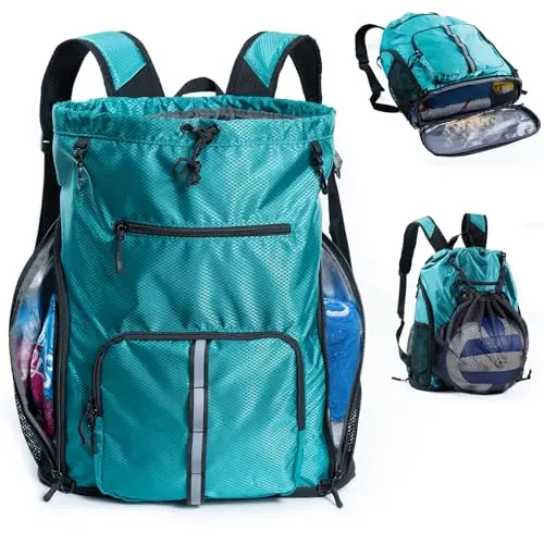 VIGEGARI Waterproof Beach Backpack with Drawstring