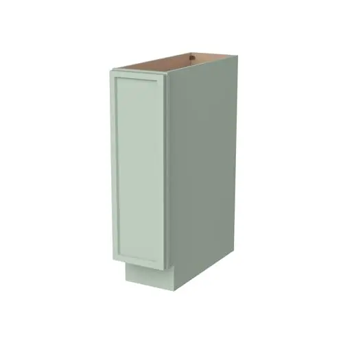 CozyHommie Jade Green Solid Wood Tray Base Cabinet