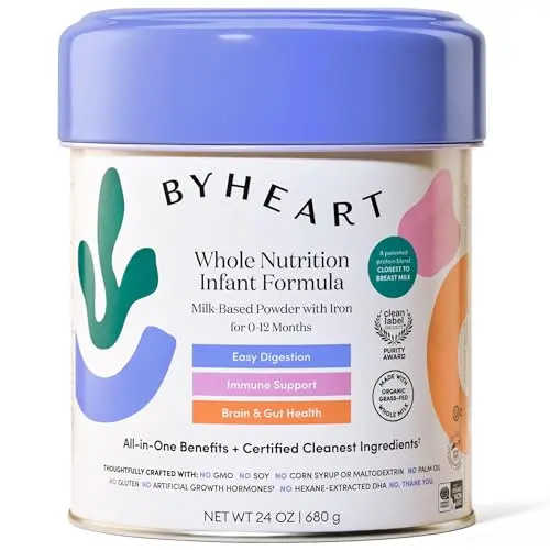 ByHeart Infant Formula powder container with organic whole milk
