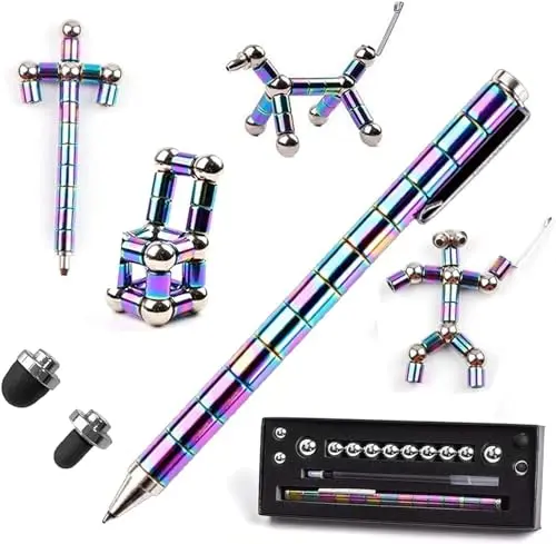 Ferbixo magnetic fidget pen with detachable rings and balls