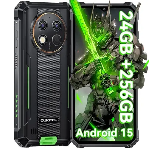 OUKITEL G1 rugged green smartphone with large battery