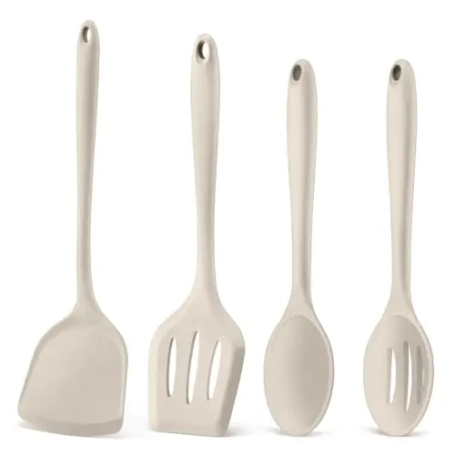 P&P CHEF khaki silicone turner and spoon set