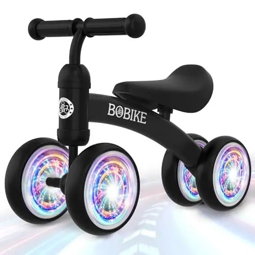 BOBIKE colorful balance bike for toddlers with black-light wheels