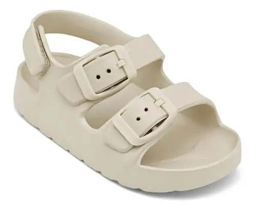 ChayChax toddler sandals with double buckle straps in beige