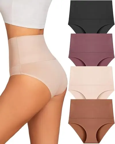 UNDER THE SEA Tummy Control High Waisted Brief Underwear for Women