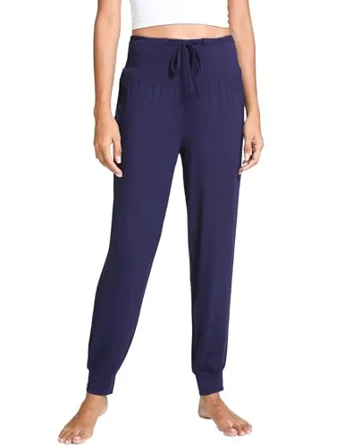 GYS High Waist Pajama Bottoms in Navy