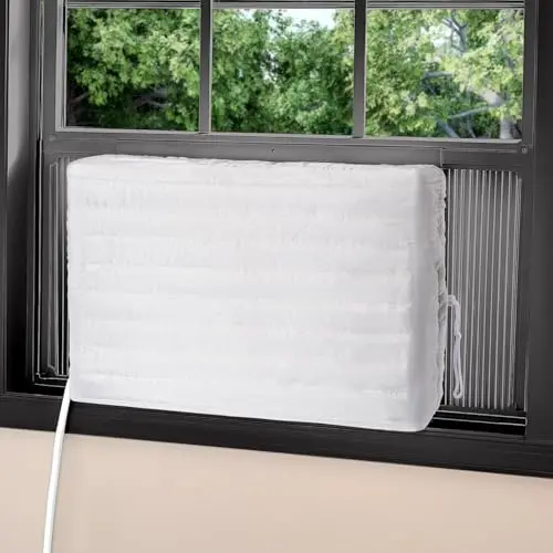 Little World white indoor air conditioner cover for window units