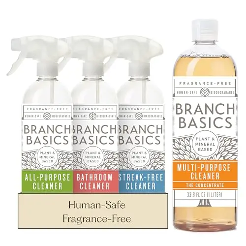 Branch Basics Cleaning Essentials Kit with concentrate and refillable spray bottles