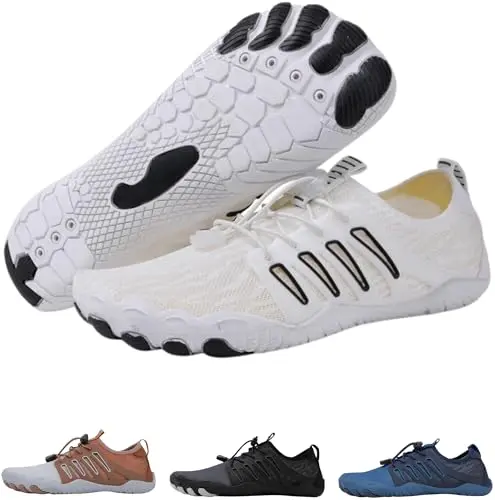 Hike Footwear Colson Pro Healthy barefoot shoe in white and black