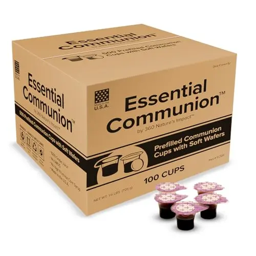 Prefilled Communion Cups and Wafer Set with Concord Grape Juice, 100 count
