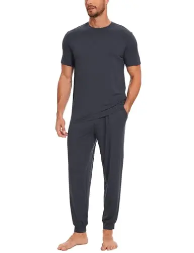 GYS Bamboo Viscose Men's Pajama Sets in Midnight Blue