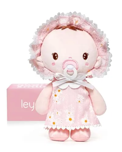 LeyaDoll 9-inch Daisy Baby soft rag doll with a sweet facial expression