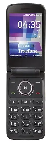 Tracfone TCL FLIP 3 closed, showing its compact stone gray flip phone design