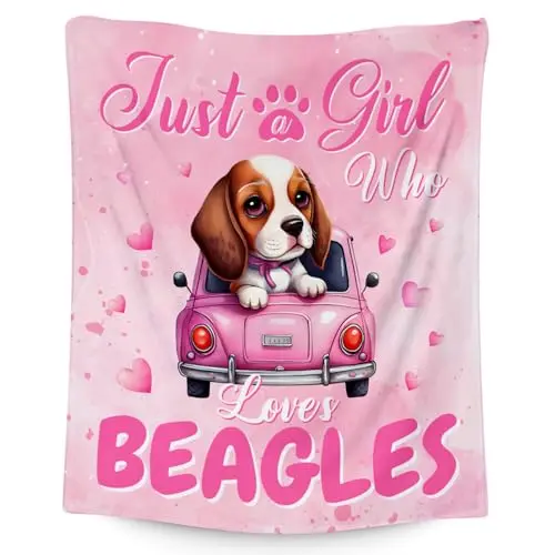 UNIKITTY Beagle design blanket in flannel for couch or office