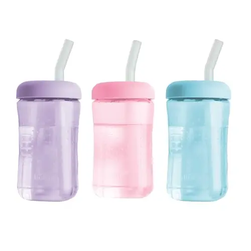 The First Years Squeeze & Sip toddler straw cup set of three