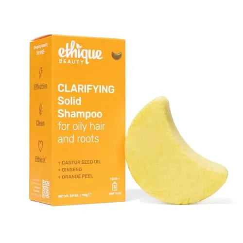 Ethique Clarifying Shampoo Bar product image showing a solid bar in packaging