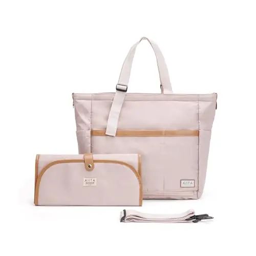 AIITA pink convertible diaper bag tote and backpack