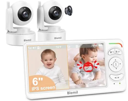 Blemil 6-inch baby monitor with two cameras