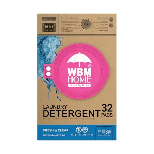 WBM unscented laundry pods in recyclable packaging