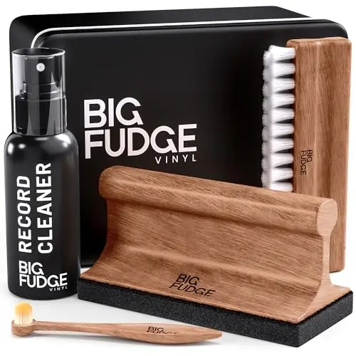 Big Fudge collector's edition vinyl cleaning kit with sapele wood construction and metal case