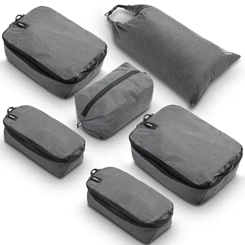 TRIPPED Premium Compression Packing Cubes 6-piece set in Grey