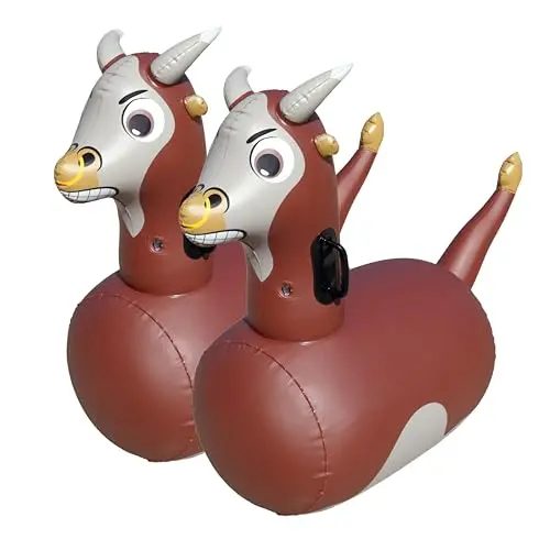 Hearthsong Hop N Go Bouncer inflatable bull riding toy for kids