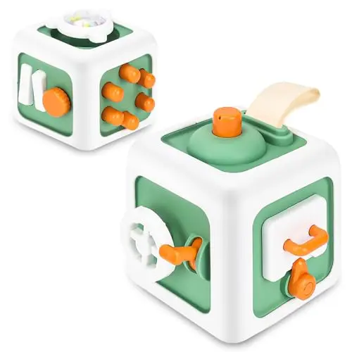 SOSUSHOE green busy cube toy for 1 year old