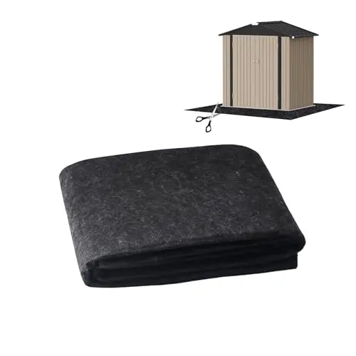 Qivine outdoor storage shed floor mat in beige color