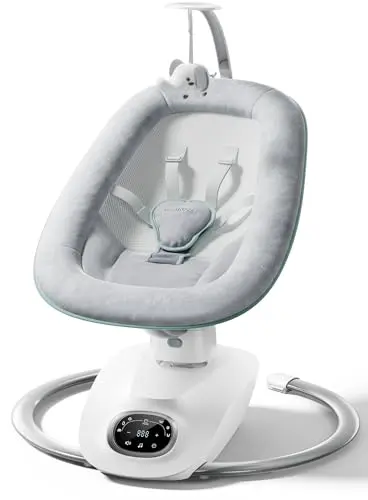 Momcozy CocoSway Baby Swing with rotating seat and remote control