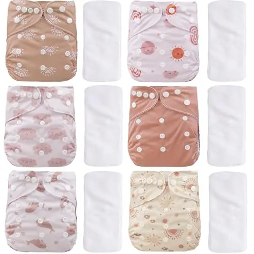 CoolaPeach 12-piece cloth diaper set with microfiber inserts