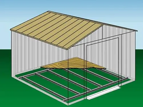 ShelterLogic galvanized steel floor frame kit for 10x12 and 10x14 foot sheds